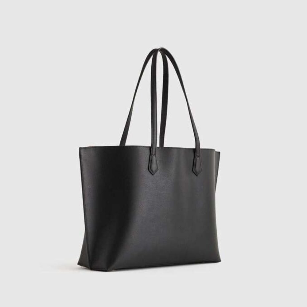 Italian Leather Triple Compartment Shopper Tote